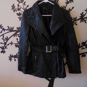 Leather moto jacket